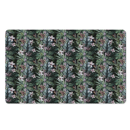Vintage Tropical Floral Print Polyester Doormat