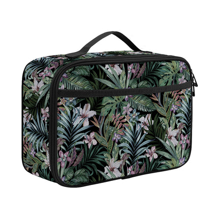 Vintage Tropical Floral Print Portable Lunch Bag