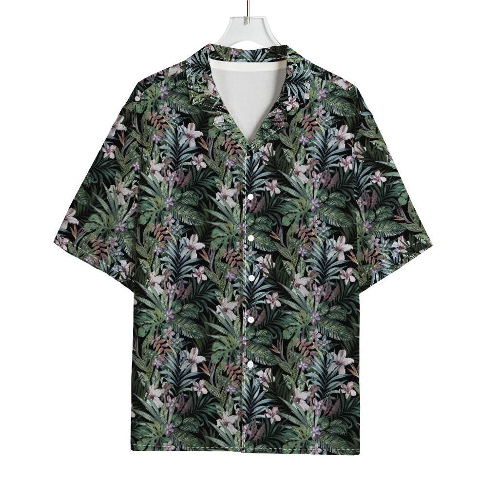Vintage Tropical Floral Print Rayon Hawaiian Shirt