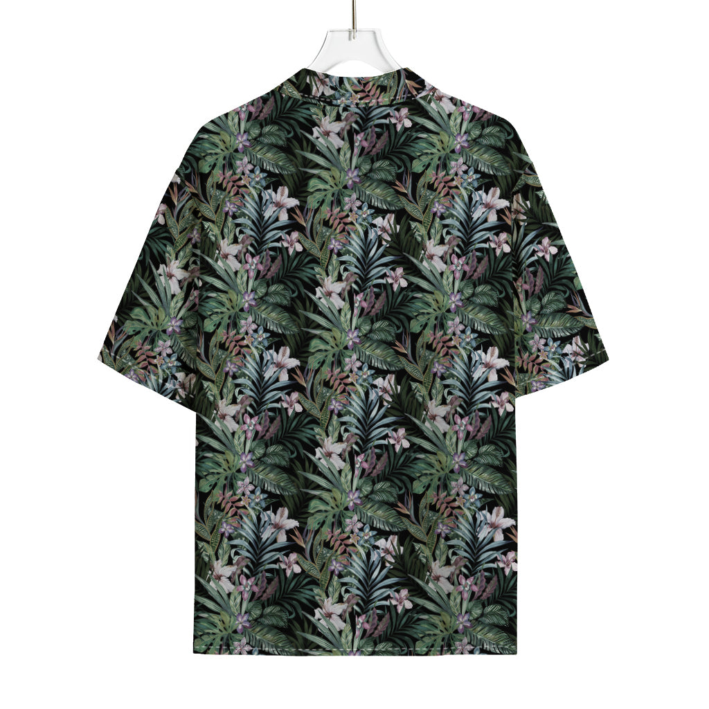 Vintage Tropical Floral Print Rayon Hawaiian Shirt