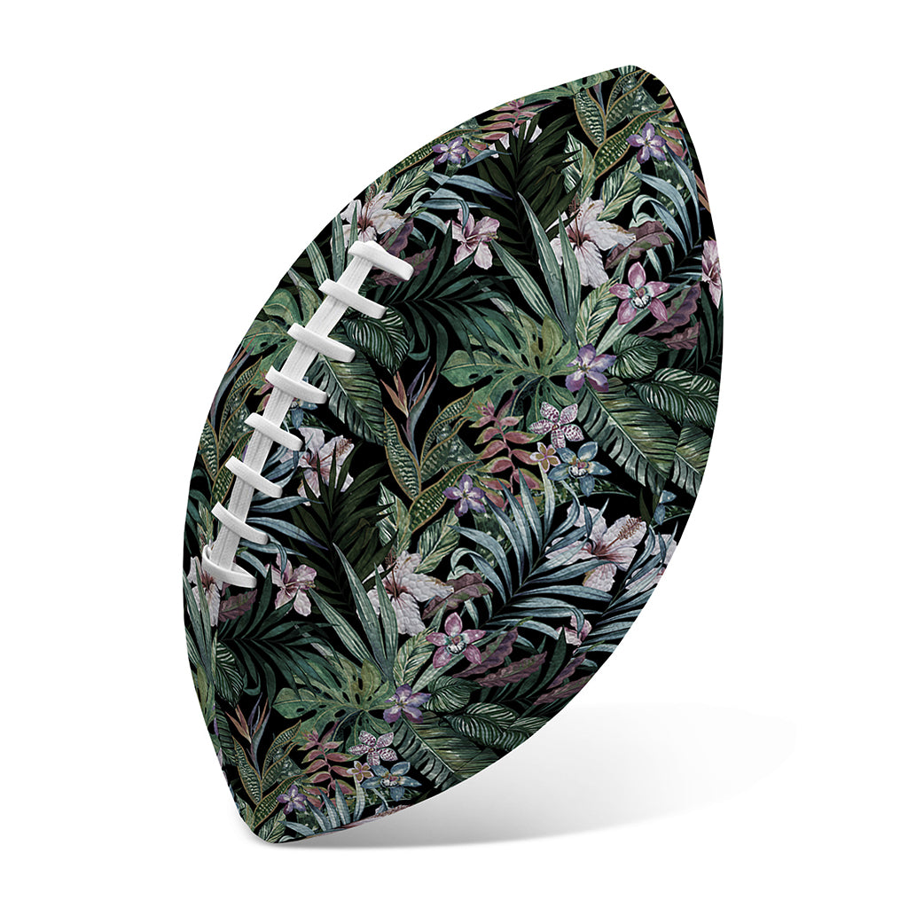 Vintage Tropical Floral Print Rugby Ball