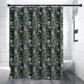 Vintage Tropical Floral Print Shower Curtain