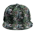 Vintage Tropical Floral Print Snapback Cap