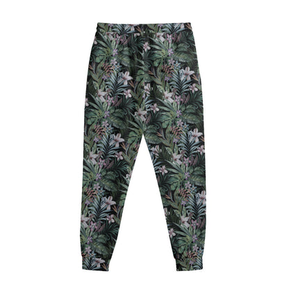 Vintage Tropical Floral Print Sweatpants