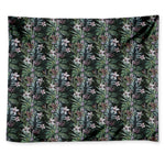 Vintage Tropical Floral Print Tapestry