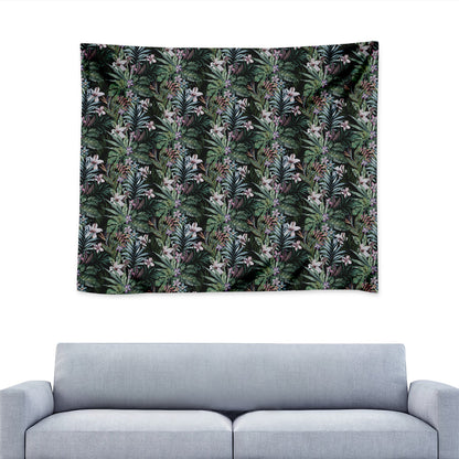 Vintage Tropical Floral Print Tapestry