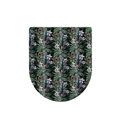 Vintage Tropical Floral Print Toilet Lid Cover