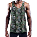 Vintage Tropical Floral Print Men's Workout Tank Top