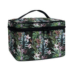 Vintage Tropical Floral Print Travel Makeup Bag