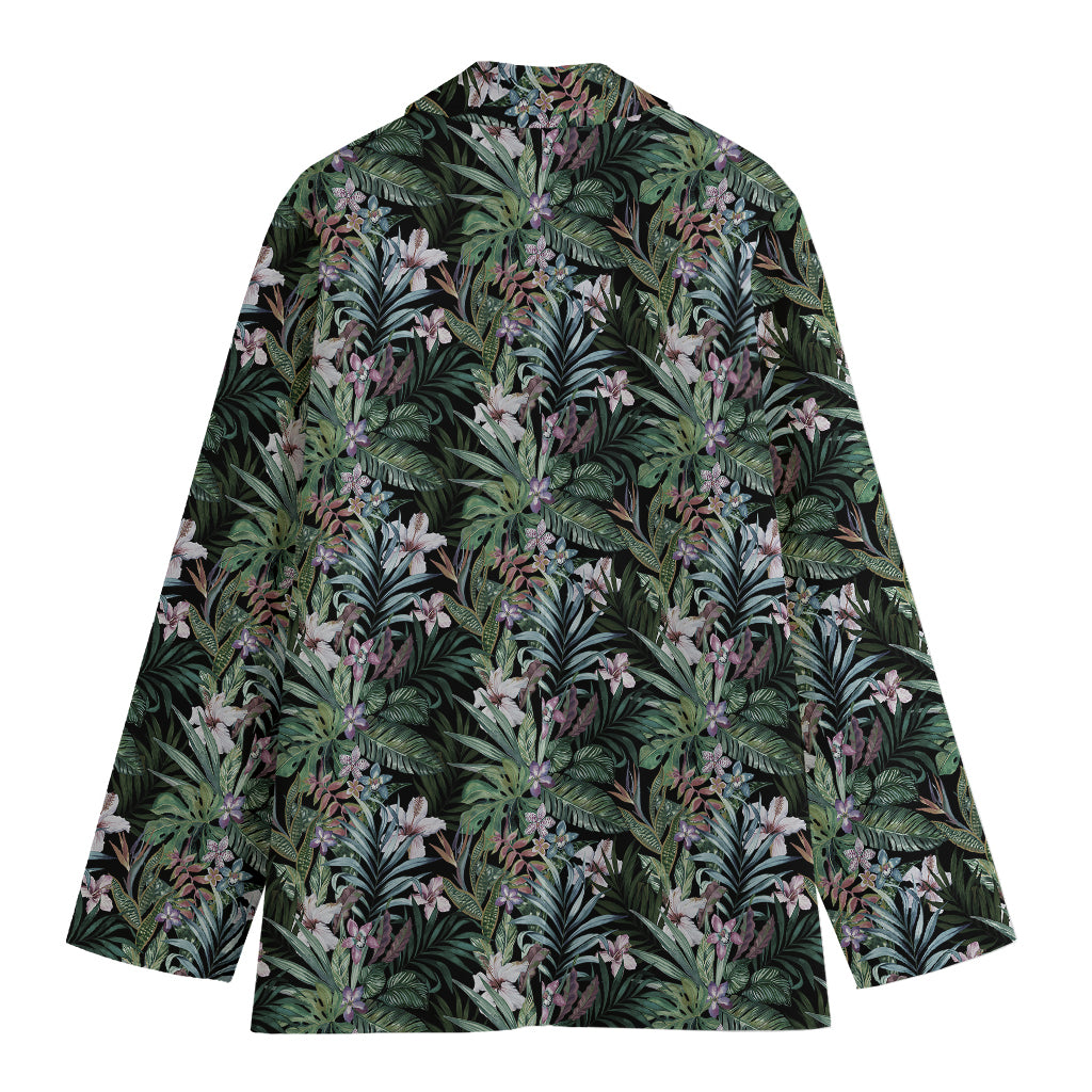 Vintage Tropical Floral Print Women's Blazer
