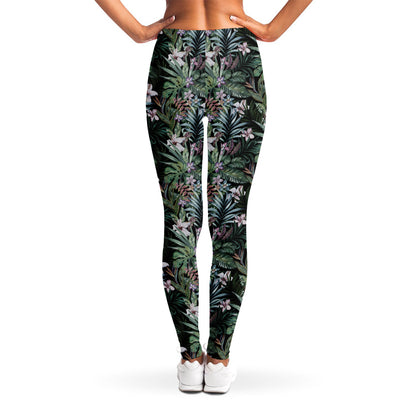Vintage Tropical Floral Print Women's Leggings