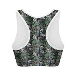 Vintage Tropical Floral Print Women's Sports Bra