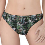 Vintage Tropical Floral Print Women's Thong