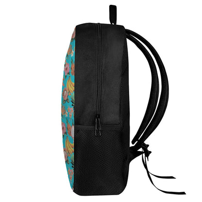 Vintage Tropical Fruits Pattern Print 17 Inch Backpack