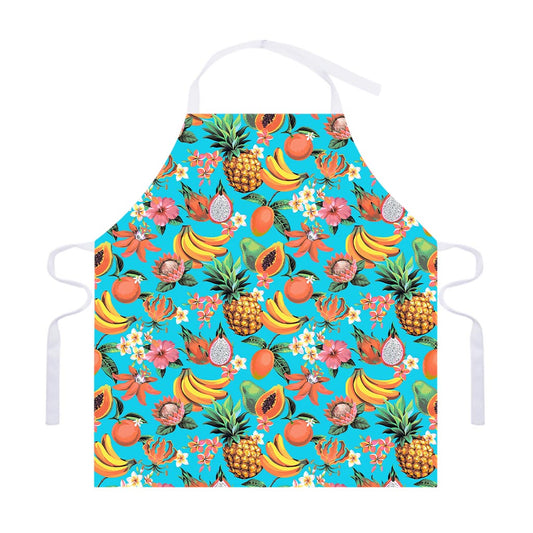 Vintage Tropical Fruits Pattern Print Adjustable Apron