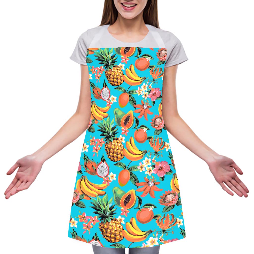 Vintage Tropical Fruits Pattern Print Adjustable Apron