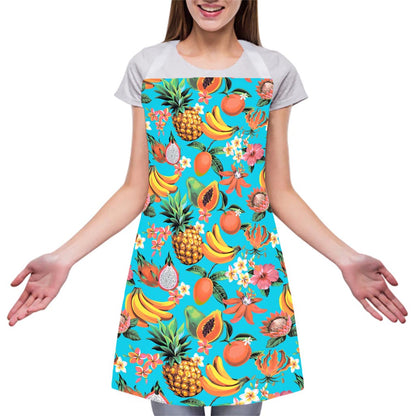 Vintage Tropical Fruits Pattern Print Adjustable Apron