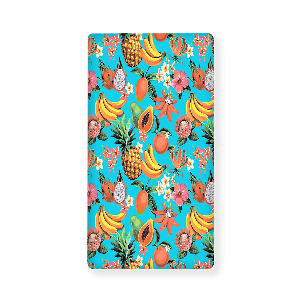 Vintage Tropical Fruits Pattern Print Baby Crib Sheet