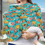 Vintage Tropical Fruits Pattern Print Baby Seat Cover