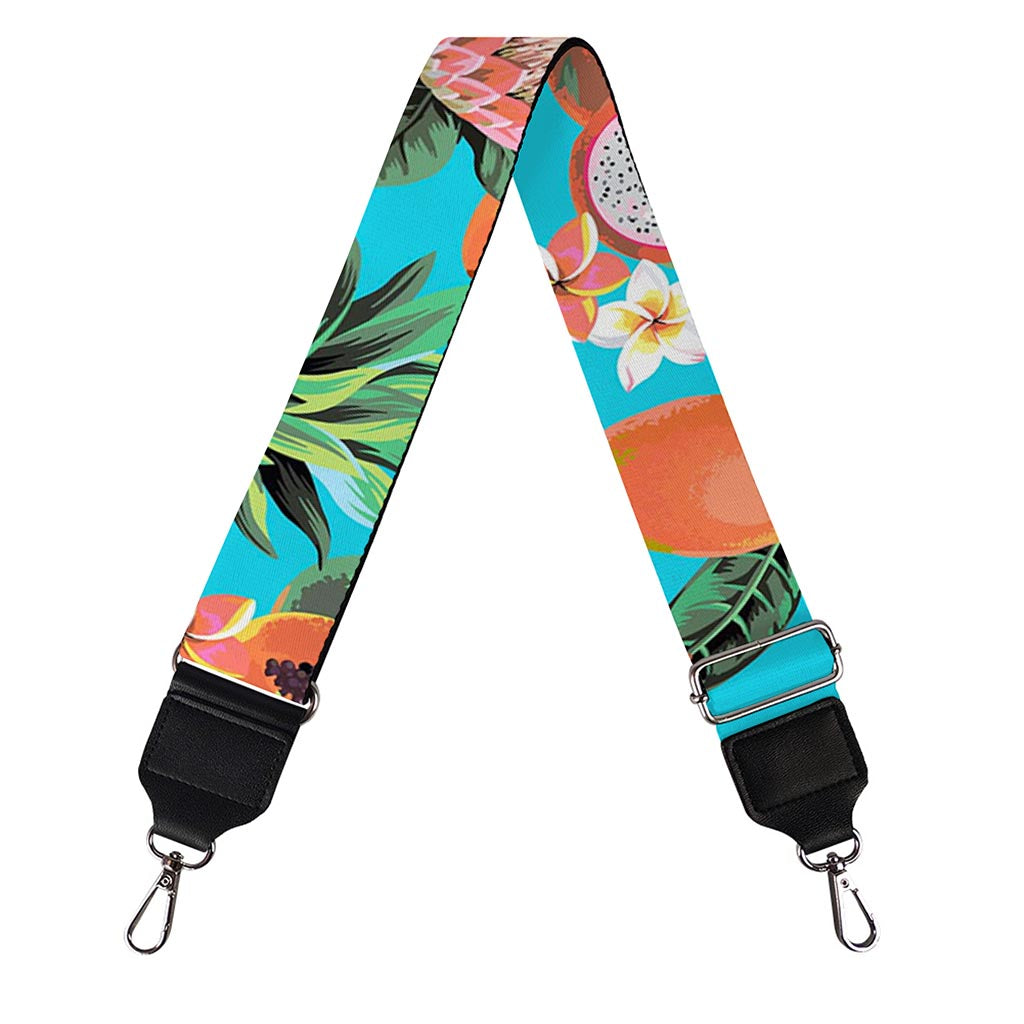 Vintage Tropical Fruits Pattern Print Bag Strap