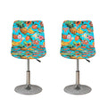 Vintage Tropical Fruits Pattern Print Bar Stool Covers