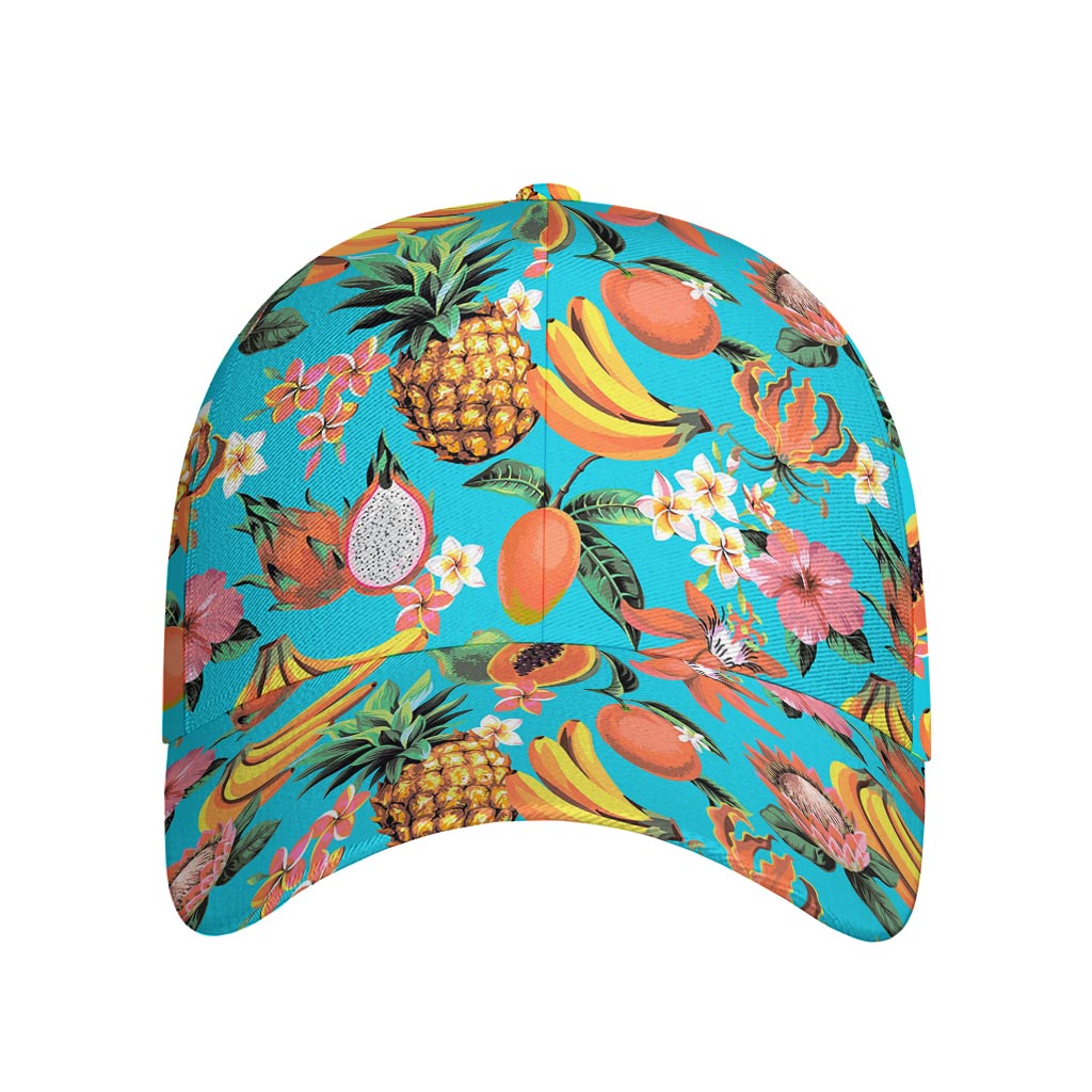 Vintage Tropical Fruits Pattern Print Baseball Cap