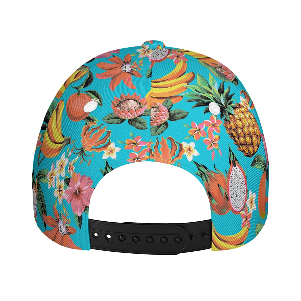 Vintage Tropical Fruits Pattern Print Baseball Cap