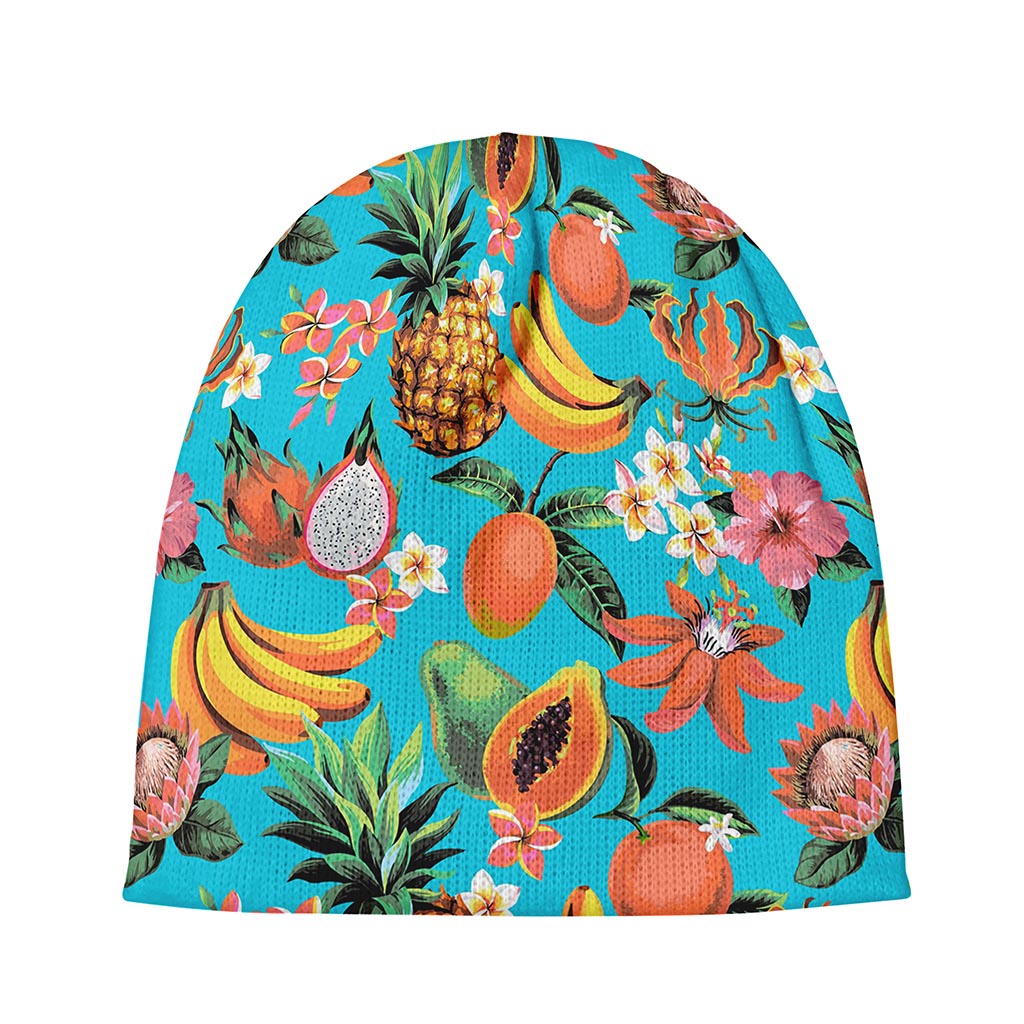 Vintage Tropical Fruits Pattern Print Beanie
