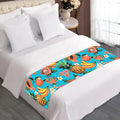 Vintage Tropical Fruits Pattern Print Bed Runner