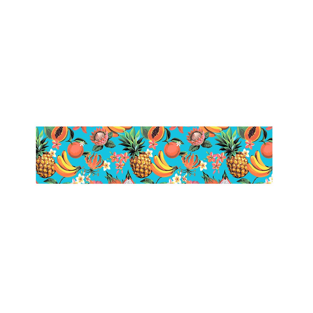 Vintage Tropical Fruits Pattern Print Bed Runner