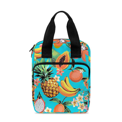 Vintage Tropical Fruits Pattern Print Bible Tote Bag