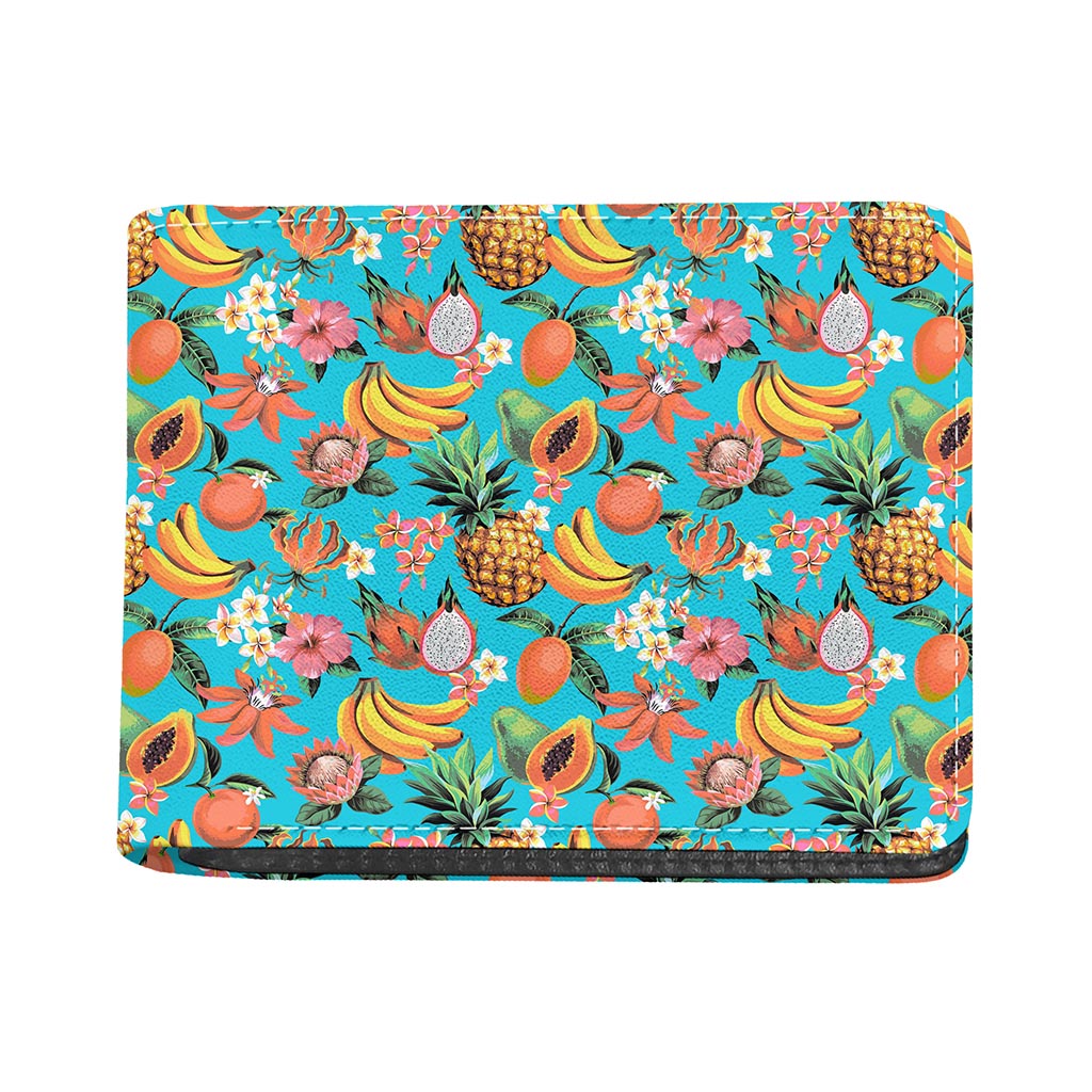Vintage Tropical Fruits Pattern Print Bifold Wallet