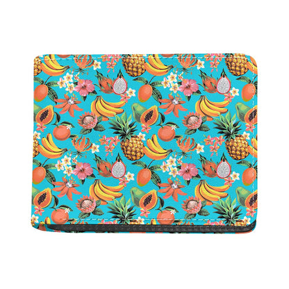 Vintage Tropical Fruits Pattern Print Bifold Wallet