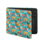 Vintage Tropical Fruits Pattern Print Bifold Wallet