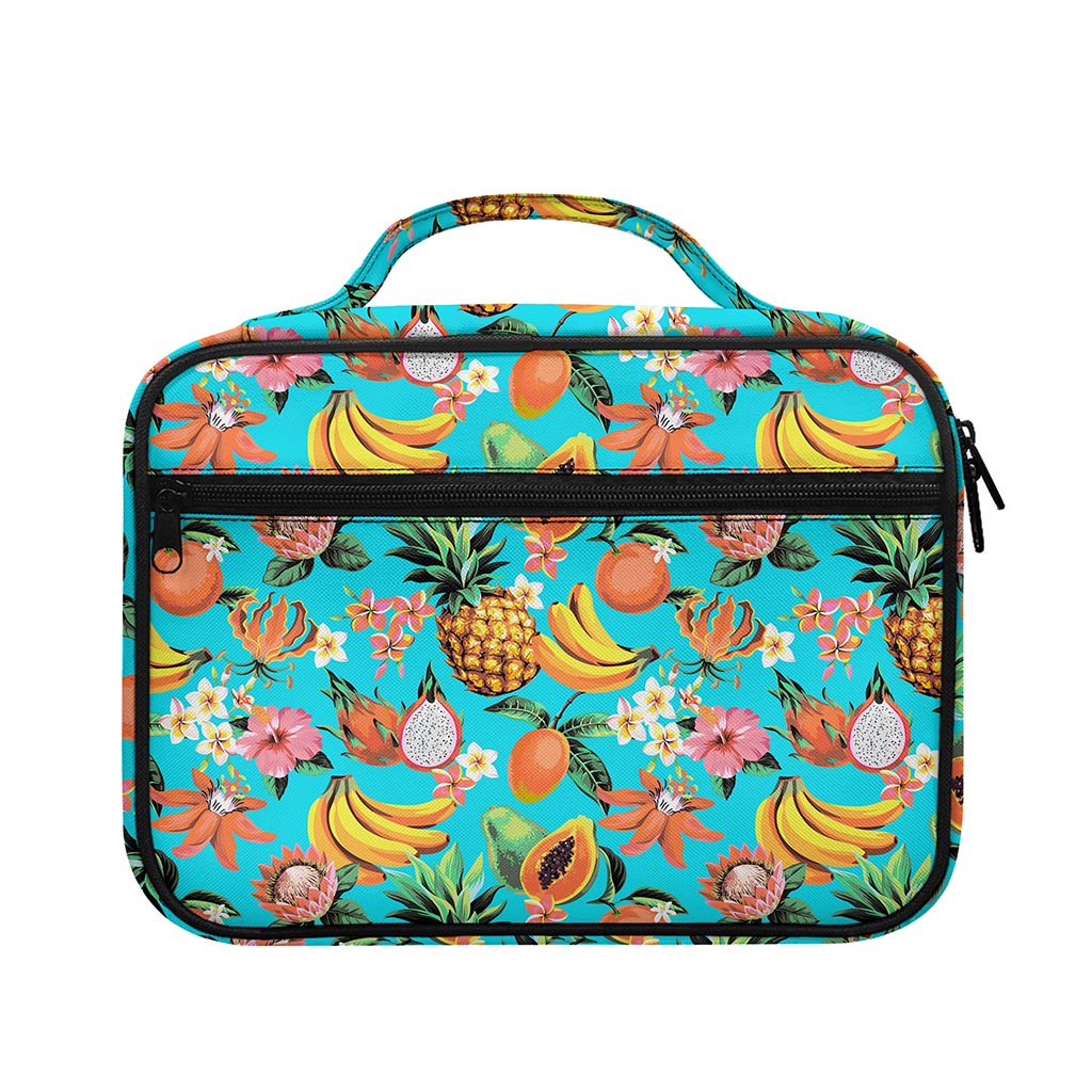 Vintage Tropical Fruits Pattern Print Briefcase Bible Bag