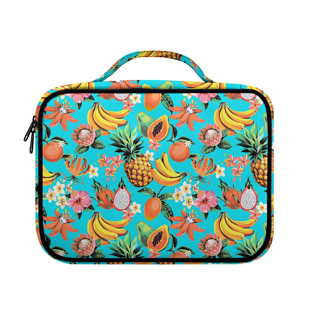 Vintage Tropical Fruits Pattern Print Briefcase Bible Bag