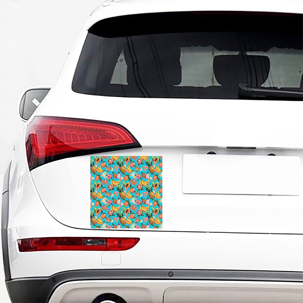 Vintage Tropical Fruits Pattern Print Car Sticker