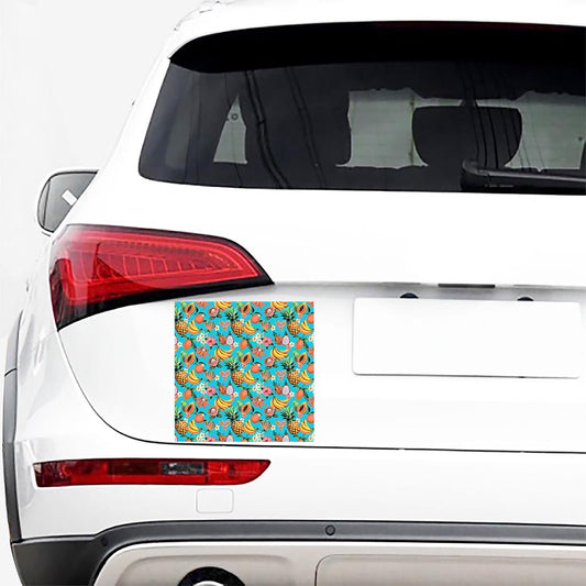 Vintage Tropical Fruits Pattern Print Car Sticker