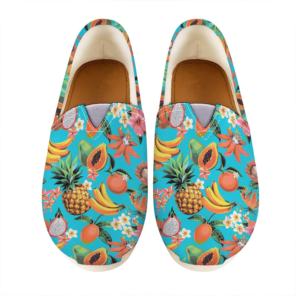 Vintage Tropical Fruits Pattern Print Casual Shoes