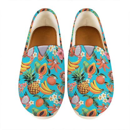 Vintage Tropical Fruits Pattern Print Casual Shoes