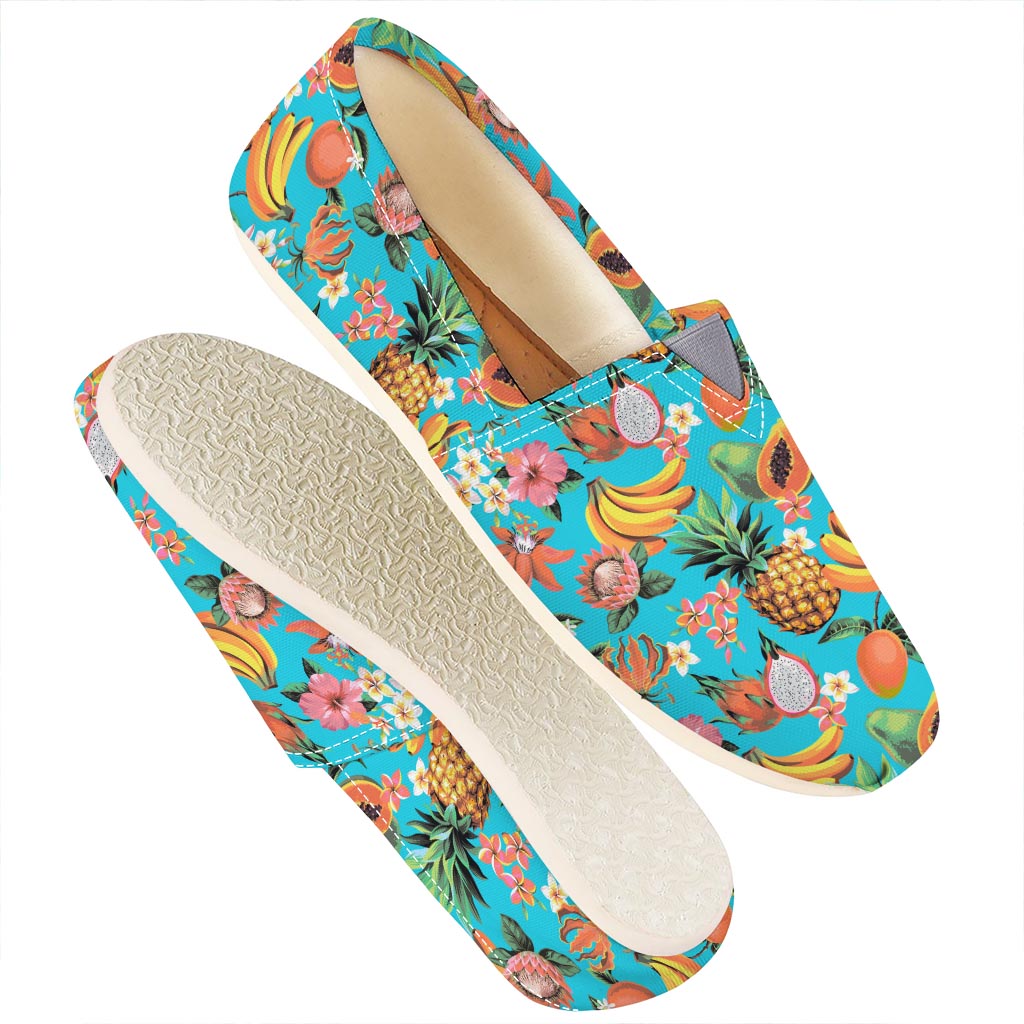 Vintage Tropical Fruits Pattern Print Casual Shoes