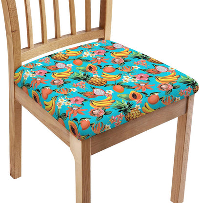 Vintage Tropical Fruits Pattern Print Chair Cushion Cover