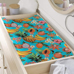 Vintage Tropical Fruits Pattern Print Changing Pad Cover