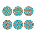 Vintage Tropical Fruits Pattern Print Coaster Set