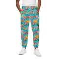 Vintage Tropical Fruits Pattern Print Cotton Sweatpants