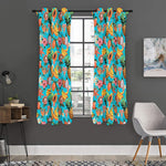 Vintage Tropical Fruits Pattern Print Curtain