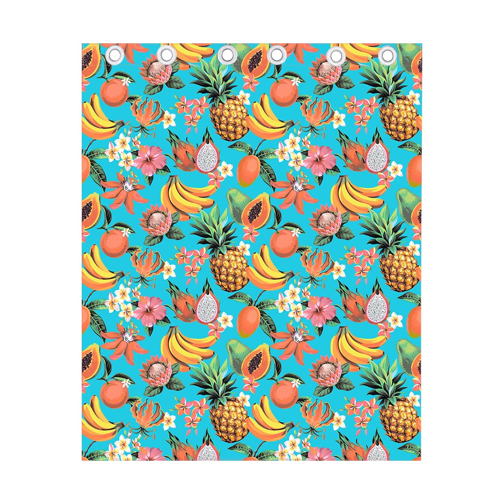 Vintage Tropical Fruits Pattern Print Curtain