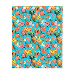Vintage Tropical Fruits Pattern Print Curtain
