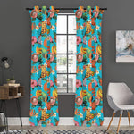 Vintage Tropical Fruits Pattern Print Curtain