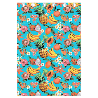 Vintage Tropical Fruits Pattern Print Curtain